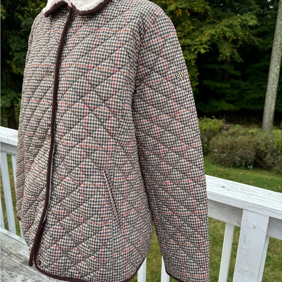 LAUREN RALPH LAUREN‎ BEIGE QUILTED COAT JACKET SIZE XL - Picture 6 of 12